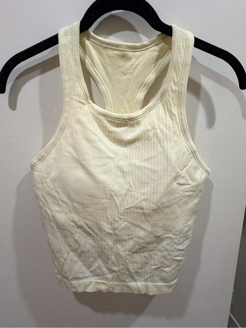lululemon athletica Cream Ribbed Racerback Tank